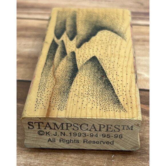 1993 STAMPSCAPES WOOD MOUNTED RUBBER STAMP - Picture 2 of 4